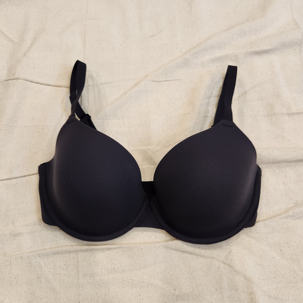 New SKIMS Ultimate T-Shirt Bra Black Onyx 34DD Lightly Lined Underwire